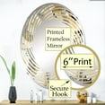 thumbnail image 3 of Designart "Opulent Hiding Hues" Abstract Spiral Round Wall Mirror - Oval Printed Decorative Mirror - Multiple Color Options, 3 of 5