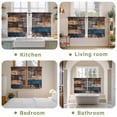 thumbnail image 6 of Vintage Wooden Tier Curtains, Farmhouse Retro Shabby Wood Light Filtering Kitchen Curtains, 2Pcs Rod Pocket Half Window Treatments Panels for Sink Cafe Cabinet Basement 27.5x45 Inches, 6 of 9