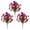 Deep Red, variant on AUHomi 3PC Realistic Outdoor Artificial Flowers, 14in Artificial Morning Glory Fake Silk Flowers, Outdoor UV Resistant for Garden Plants Bush, Purple