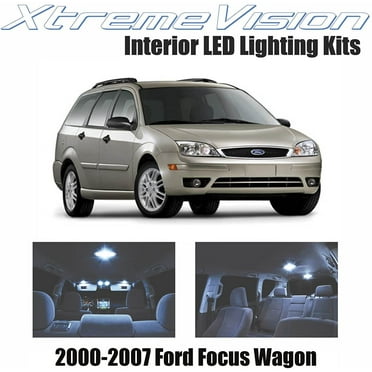 Xtremevision Interior LED for Ford Focus Wagon 2000-2007 4 Pieces Cool White Interior LED Kit   Installation Tool