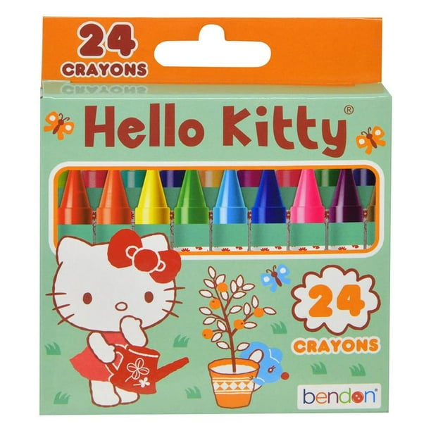 Crayons Bendon Hello Kitty, caja estándar de 24 unidades, multicolor
