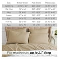 thumbnail image 4 of 4-Piece Twin Sheets Set, 21" Extra Deep Pocket Twin Fitted Sheet, Oversized Flat Sheet, Microfiber Bedding Set, Beige Pillow Cases Standard Size, Beige Sheets, Soft Sand, 4 of 9