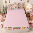 thumbnail image 4 of Manfei Bauble Holiday Queen Comforter Set with Fitted Sheet and 2 Pillowcases, Turquoise White, 4 of 7
