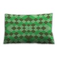thumbnail image 1 of Ahgly Company Patterned Indoor Rectangular Dark Lime Green Lumbar Throw Pillow, 13 inch by 19 inch, 1 of 5