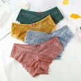 thumbnail image 3 of PMVFHDE Mid Waist Briefs Delicate Lace Bow Back Design Triangle Panties For Women Fashion Comfort Pink,XL, 3 of 4
