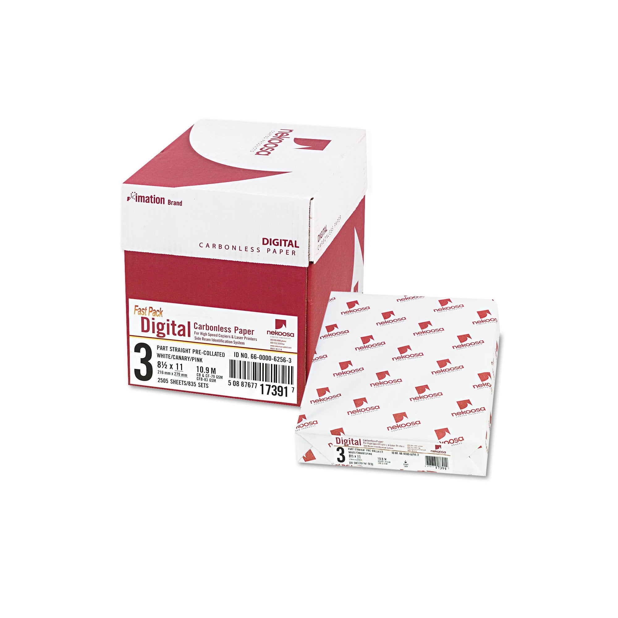 Branded The Nekoosa Fast Pack Digital Carbonless Paper, 3Part