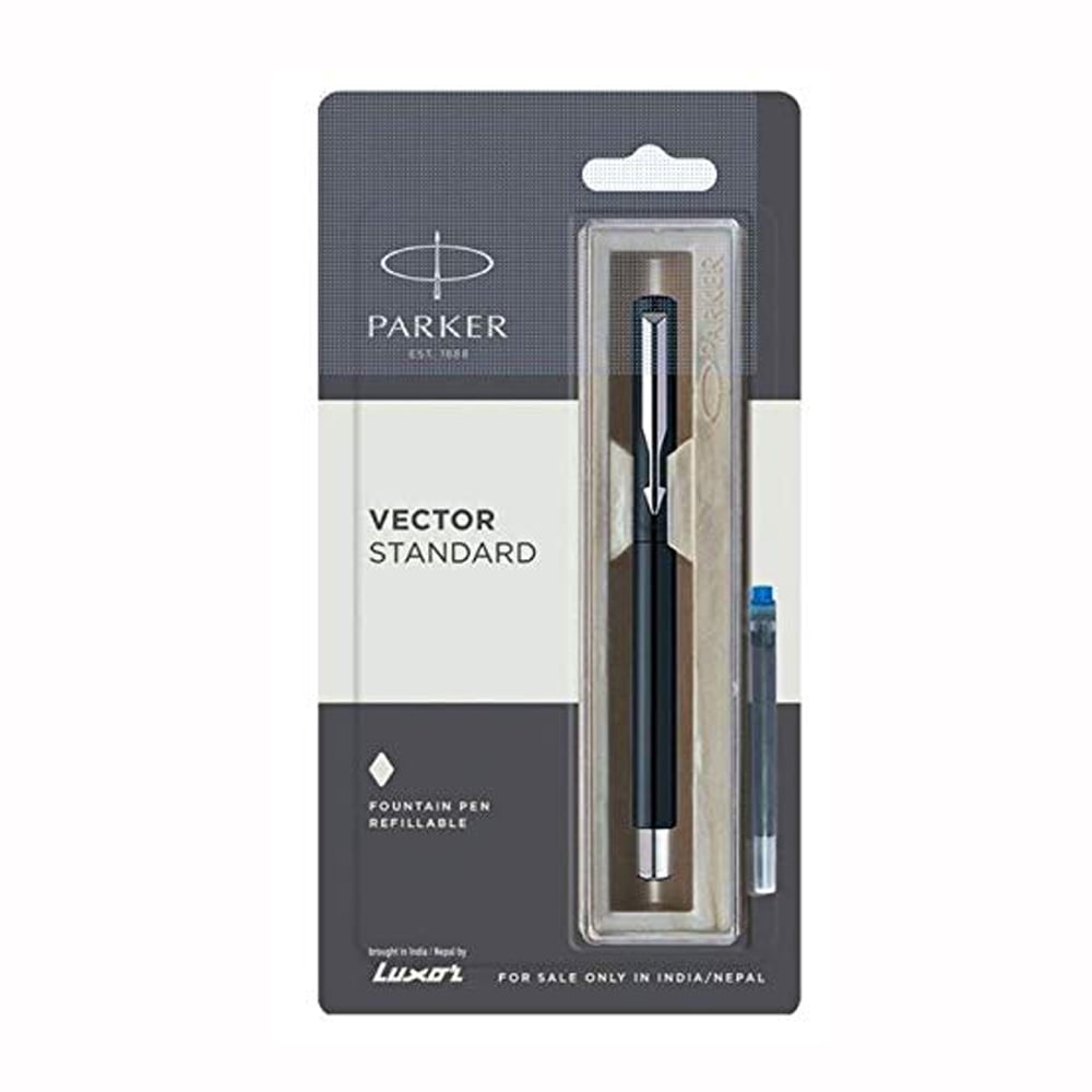Parker Vector Standard CT Fountain Pen Fine Nib (Blue Ink)