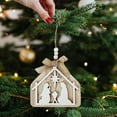 thumbnail image 4 of HOMBOTI Christmas Ornaments Clearance Nativity Scene Religious Wooden Layered Crafts Hanging Decorations Christmas Tree Decoration Hangings, 4 of 6