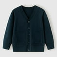 thumbnail image 2 of Nrmvnmi Kids' Cardigan Sweater School Uniform Boys' V Neck Button Cardigan Girl Long Sleeve Knit Tops Blue, 2 of 8