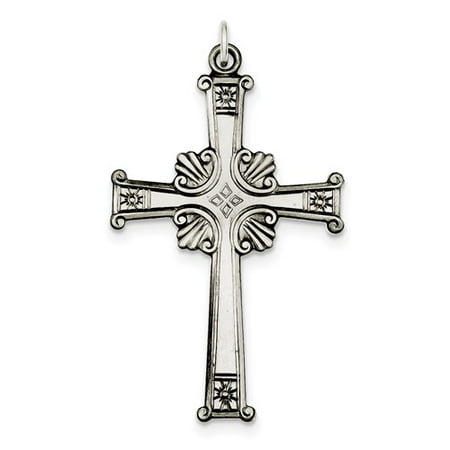 Sterling Silver Antiqued Cross Pendant