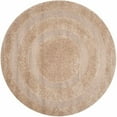 thumbnail image 5 of SAFAVIEH Florida Mason Bordered Shag Area Rug, Beige, 5' x 5' Round, 5 of 7