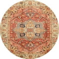 thumbnail image 1 of Ahgly Company Machine Washable Indoor Round Abstract Grapefruit Red Area Rugs, 8' Round, 1 of 7