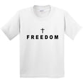 thumbnail image 3 of Inktastic Freedom with Cross Youth T-Shirt, 3 of 5