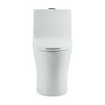 thumbnail image 2 of Spaco 1.1/1.60 GPF Dual-Flush One Piece Toilet,Button on Tank top S-trap, Water-Saving Elongated Comfort Height Floor Mounted, Soft Closing Seat,1000 Gram Map Flushing Score Toilet, White, 2 of 15