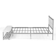 thumbnail image 4 of Sexton Metal Platform Bed with Bench, Queen, White and Silver, 4 of 6