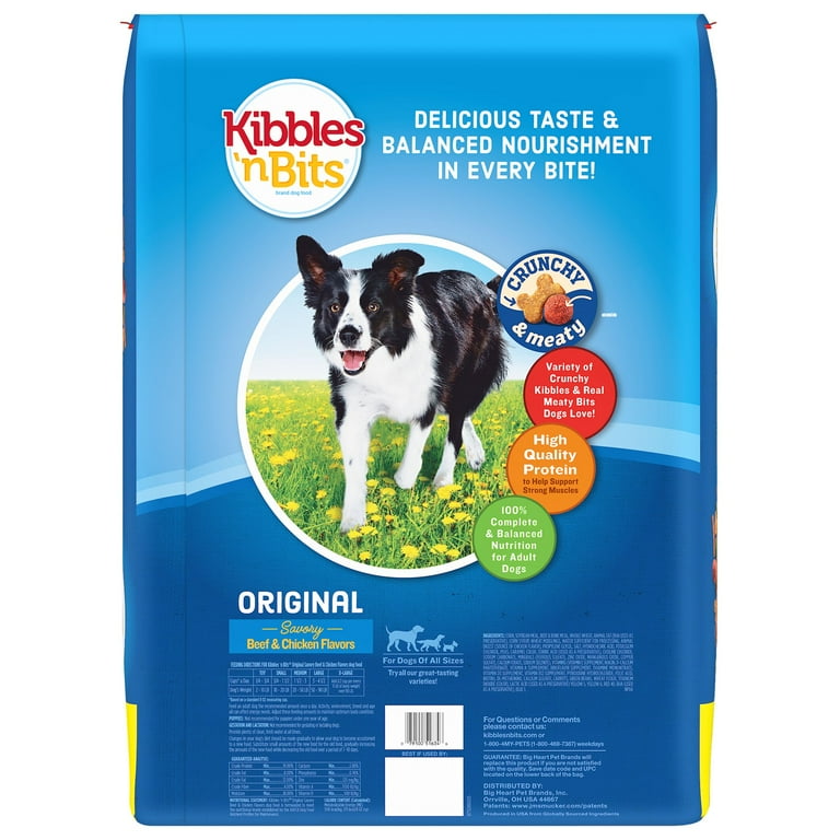 Kibbles n Bits Original Savory Beef Chicken Flavors Dry Dog Food 45 lb. Bag