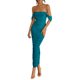 thumbnail image 1 of Vestido Prettygarden para mujer, verano 2025, con hombros descubiertos, fruncido, 1 of 9