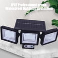 thumbnail image 4 of TIMIFIS Multihead Solar Wall Lights Stainless Steel Three Heads Human Sensor Outdoor, 4 of 8