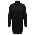 thumbnail image 3 of Comdrip Sweater Dress, Women Mock Neck Ribbed Long Sleeve 2025 Spring Bodycon Pullover Cute Sweater Dress Club Dress Winter Dresses for Women Black S, 3 of 4