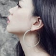 thumbnail image 5 of PERZOE 4.5Cm Full Diamond Large Hoop Earrings Versatile Earrings, 5 of 7