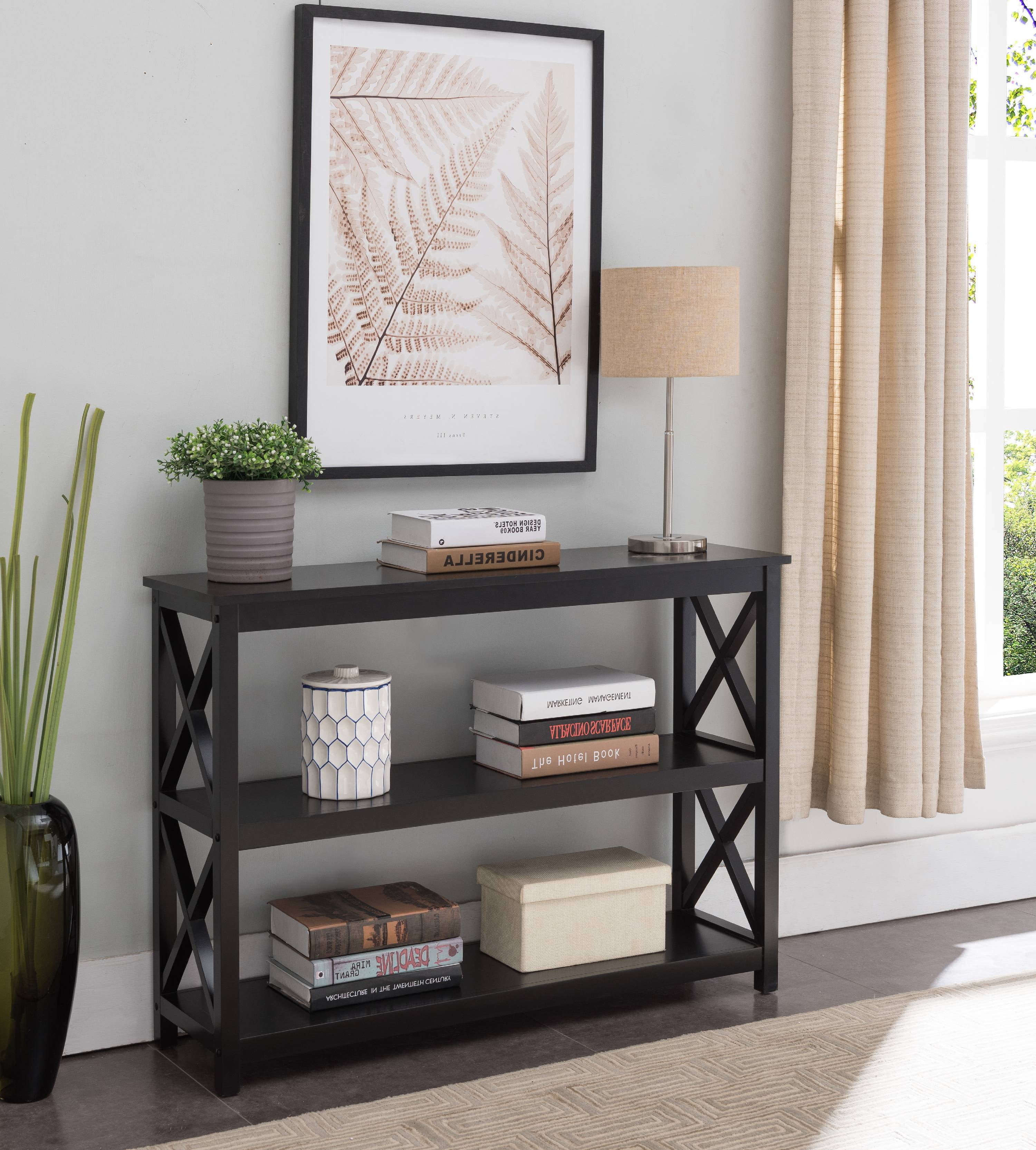 Jimco Gavin Black Wood Contemporary X Design Storage Entryway Jimco Gavin Black Wood Contemporary X Design Storage Entryway Console Sofa Table Com