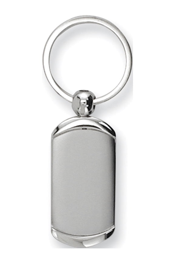 Nickel-Plated Polished And Satin Key Ring Designer Jewelry by Sweet Pea
