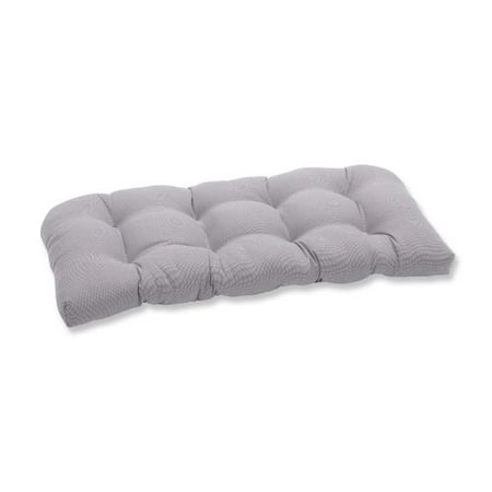 Pillow Perfect Outdoor/ Indoor Tweed Gray Wicker Loveseat Cushion