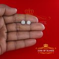 thumbnail image 4 of King of Bling's 0.05ct Diamond 925 Sterling Silver White For Men's & Women's Floral Earrings, 4 of 12