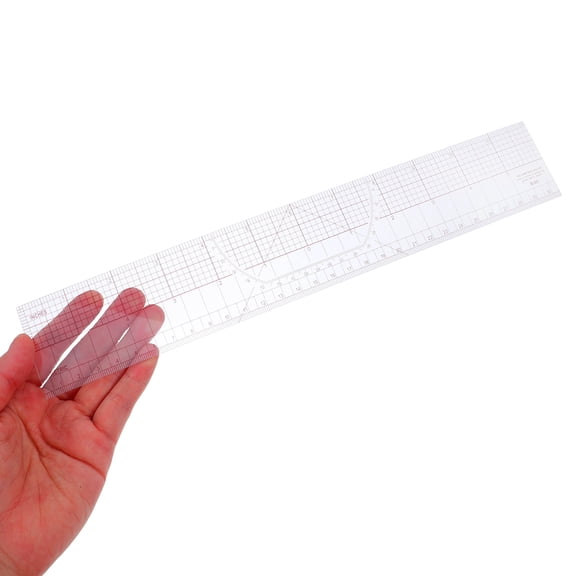 RENACLIPY 4-Piece Multifunctional PVC Ruler Set for Home and Garment Design, Sewing, Crafting, Measuring Tools