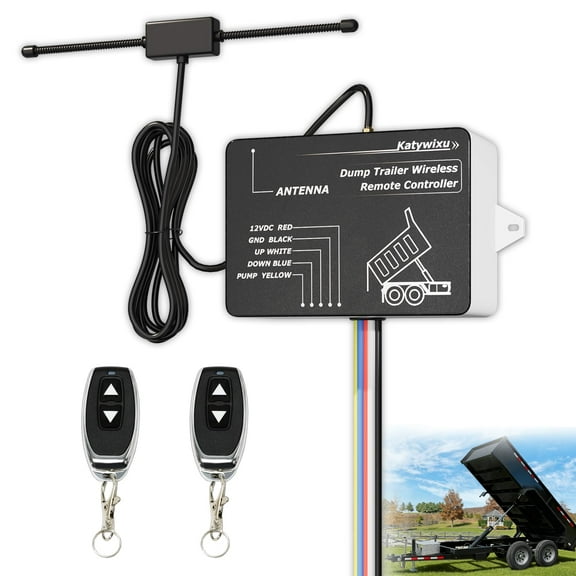 Upgraded Wireless Dump Trailer Remote Controller, Fit for 3-Wire/4-Wire 12V Hydraulic Dump Trailer