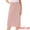 Pink, variant on DARING DIVA Women's Elegant Denim Split Back Pockets Midi Jean Skirts M Light Apricot