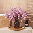 thumbnail image 4 of Artificial Flowers Babys Breath flower Bulk Faux Silk Gypsophila Bouquet Real Touch Silk Floral Arrangement for Spring fall artificial flower Centerpiece Home Fireplace TableDecor (Pink+Vase), 4 of 5