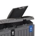 thumbnail image 3 of ZenSports 76Gal Dual Outdoor Trash Can W/Lid & Drip Tray, Weatherproof PP Patio Garbage Bin W/Wet, Dry Sorting Tags & 3 Ground Anchors & Ashtray, Gray, 3 of 10