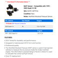 thumbnail image 2 of MAP Sensor - Compatible with 1999 - 2003 Saab 9-3 SE 2000 2001 2002, 2 of 2