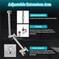 thumbnail image 4 of All Metal 12 Inch Rainfall Shower Head with Handheld Spray Combo High Pressure Adjustable Extension Arm Wide Dual Waterfall Extra Long Hose Brushed Nickel, 4 of 7
