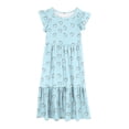 thumbnail image 5 of Jgppe Maxi Dress for Girl Summer Spring Pleated Ruffle Sleeve A-Line Casual Sundress 6-13 Years, 5 of 5