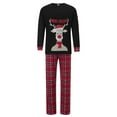 thumbnail image 5 of Qiylii Christmas Family Matching Pjs Set, Parent-Child Baby Romper/Dog Clothes/Deer Print Tops and Plaid Pants Sleepwear Clothing Set for Holiday, 5 of 10