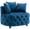 Blue, variant on Luxurious Velvet Tufted Round Accent Chair with Plush Pillows for Living Room and Bedroom, Oversized Barrel Chair (Blue)