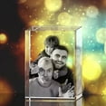 thumbnail image 2 of AISENIN 3D Crystal Photo Personalized Gifts with Your Own Photo Laser Etched Crystal Personalized Picture Frame Crystal Figurines Rectangle, 2 of 5