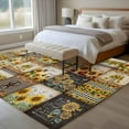 thumbnail image 5 of 6x9 Area Rugs for Living Room, Sunflowers Non Slip Area Rugs for Kitchen Bedroom Entryway, Farmhouse Vintage Western Texas Star Plaid Washable Carpet Runner Rug Floor Mats for Bedroom Home Decor, 5 of 9