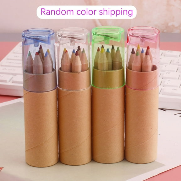 1Pack Mini Drawing Colored Pencils for Kids with Sharpener, Portable Color Pencils in Tube Drawing Pencil Bulk for Children Adults Artists Writing Sketching Painting Classroom School Supplies.