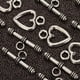 thumbnail image 1 of 50X Tibetan Antique Sier Heart Toggle Clasps Great DIY Findings T Bar 24mm Baoblaze Corazón corchetes de la palanca, 1 of 8