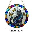 thumbnail image 4 of Stained Glass Cat Garden Suncatcher, 20 Inch Handmade Hanging Ornament Pre-Tied Ribbon Cute Window Garden Car Decor, 4 of 4