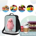 thumbnail image 4 of Pofeuu Adorable Pink Fluffy Birds Print Lunch Bag Women Insulated Lunch Box Reusable Leakproof Large Spacious Cooler Tote for Women Men, 4 of 7