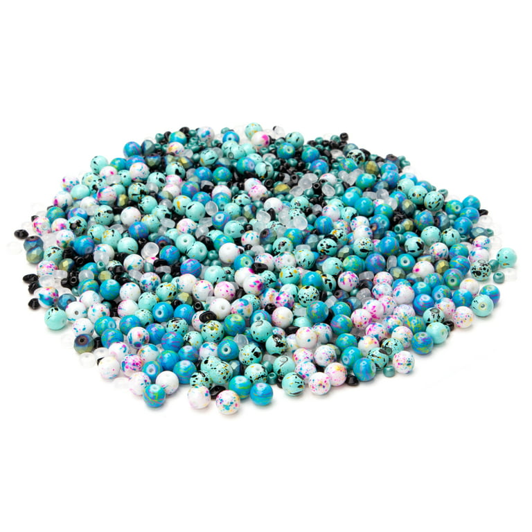 Cousin DIY Blue E-bead Bulk Pack, Unisex 1000+ Pieces for Adults 