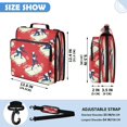 thumbnail image 3 of Red Swimmers Printed Zipper Binder with Handle&Shoulder Strap 2 inch 3 Ring 500+300 Sheet Capacity File Folder Organizer, 3 of 8