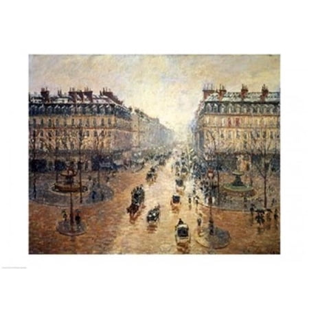 Avenue De LOpera Paris 1898 Poster Print by Camille Pissarro - 24 x 18 in.