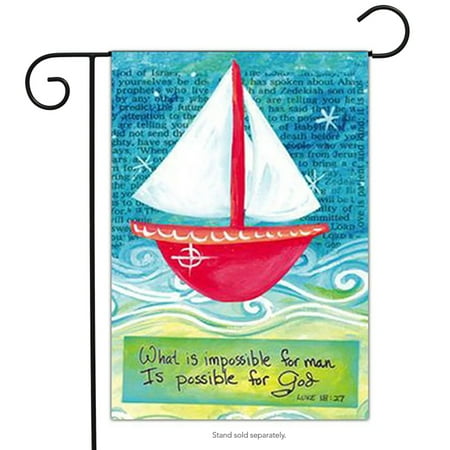 Possible for God Garden Flag Luke 18:27 Bible Verse Religious 12.5" x 18