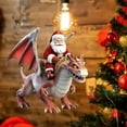 thumbnail image 4 of LanSuare Christmas Dinosaur and Santa Claus Ornament, 3.14Inch Multicolour Cute Dinosaur and Santa Claus Pendant, Suitable for Vehicle Interior, Gift Giving, Christmas Tree Decor, 4 of 5