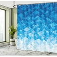 thumbnail image 5 of Ambesonne Blue Shower Curtain, Mosaic Triangle Graphic, 69"Wx84"L, Pale Blue, 5 of 5